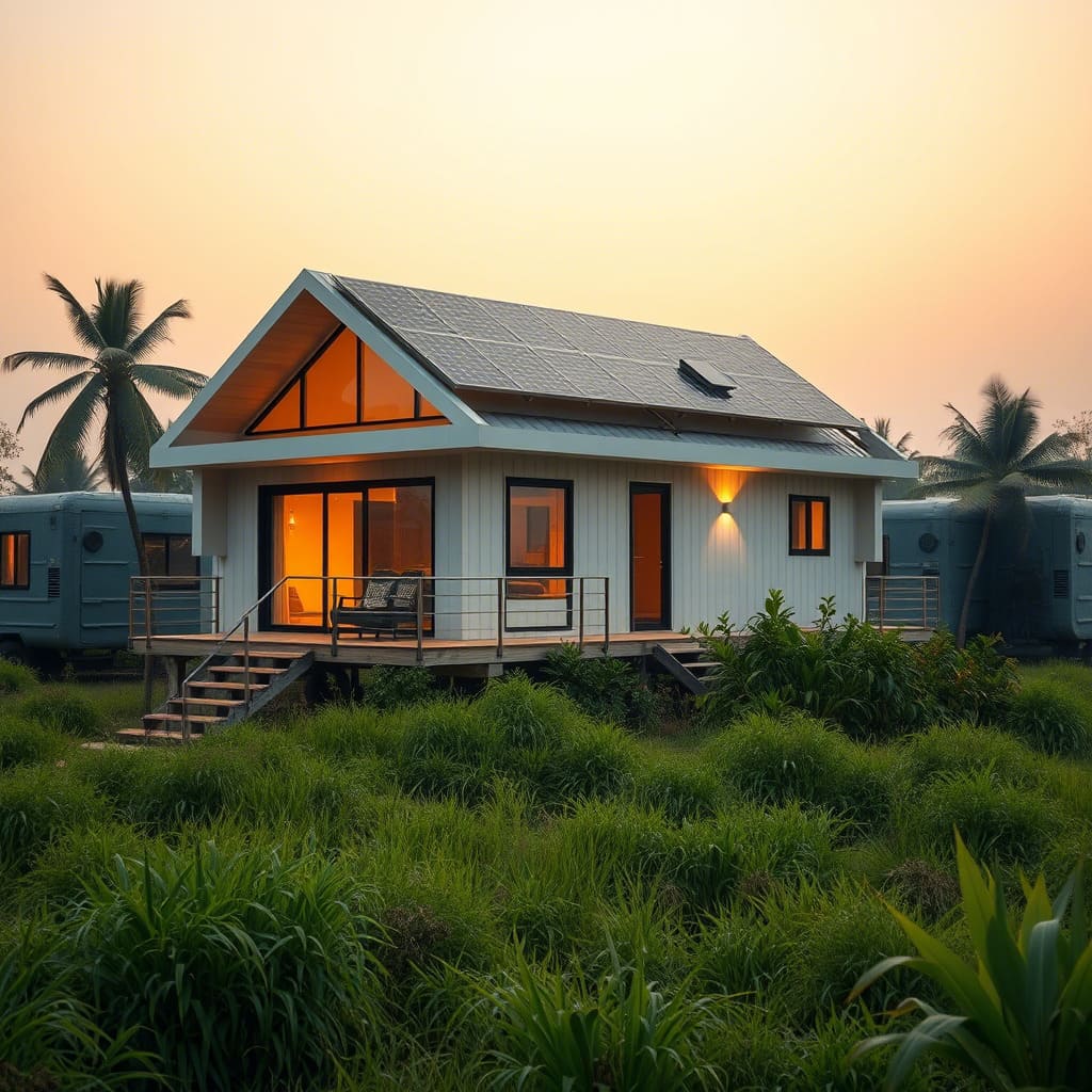 Sustainable modular home in natural surroundings
