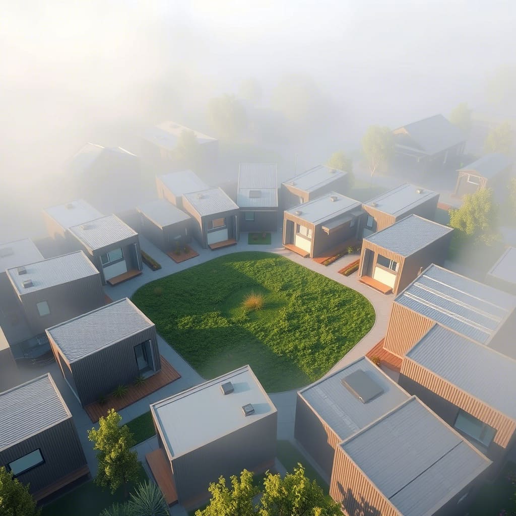 Modern modular housing community