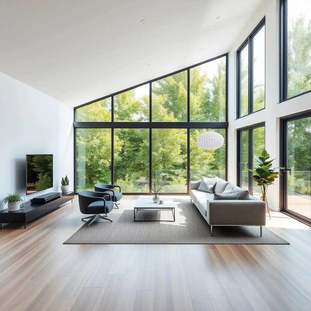 Modular home interior with modern design